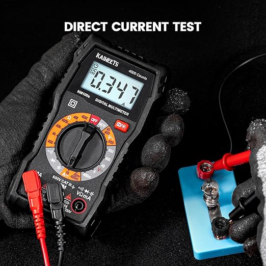 KAIWEETS Digital Multimeter 4000 Counts, Voltage Tester with Accurate Ohm Volt Amp Readings, DC/AC Voltmeter Clearly Measures Resistance Continuity Diode Capacitance NCV for Household and Automotive