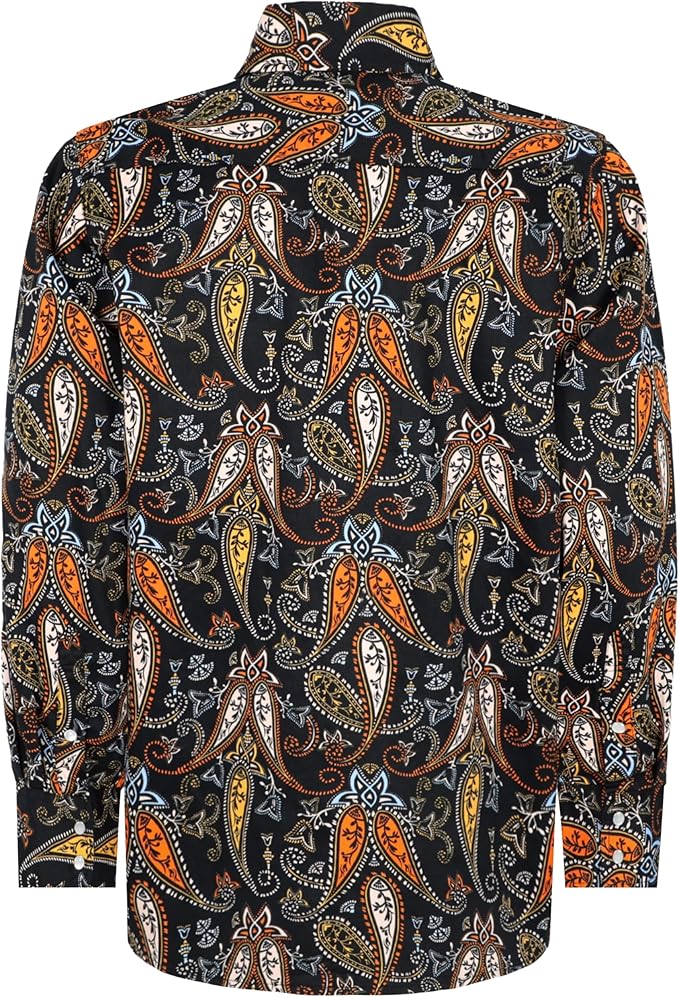 BOCOMAL FR Shirts for Men Printed Plaid Flame Resistant Clothing 6.5oz Cotton Button Up Welding Shirts NFPA2112 CAT2