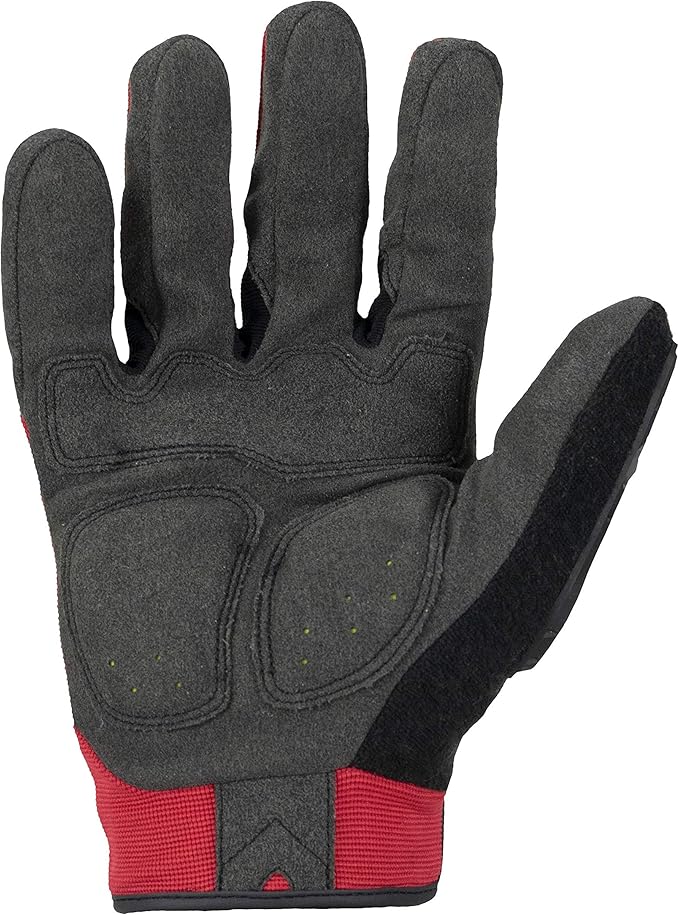Ironclad Command Impact 360 Cut A6 Work Gloves; Touch Screen Gloves Conductive Palm & Fingers, Impact Protection, Machine Washable, Sized S, M, L, XL, XXL (1 Pair), Red (IEX-MIGR5-05-XL)