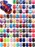 100 Pcs Bulk Neck Gaiters for Men Women Balaclava UV Face Mask Headband Face Covering Neck Tube Scarf Outdoor,100 Style