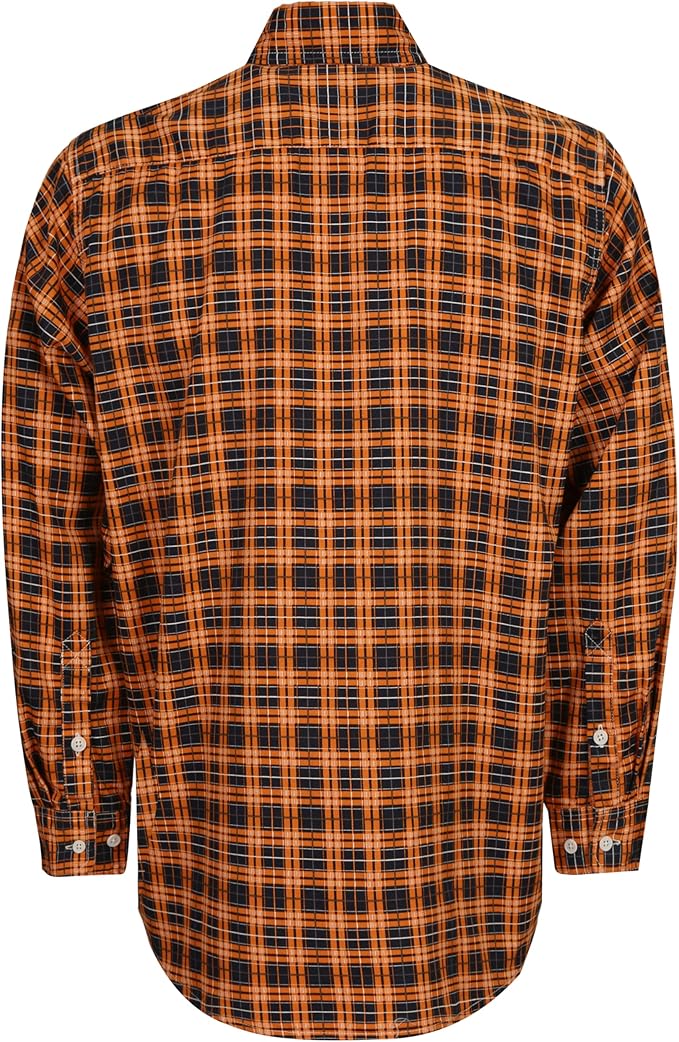 KONRECO FR Shirts for Men 100% Cotton 6.5oz Fire Resistant Lightweight Men's Plaid Work Shirts