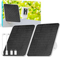 5V Solar Panel for Seucrity Cameres, For Bird Feeder Trail Cam, Ring Tapo Eufy Vicohome Eseecloud, Native USB-C, Micro-USB & DC 3.5mm*1.35mm 9.8 Ft Cable 23% Energy Conversion 180 Days Exchange Policy