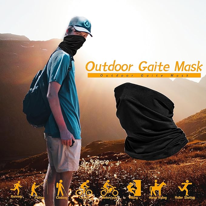 Neck Gaiter Face Cover Bandana Mask Scarf, Breathable Sun& Dust-proof for Cycling Running Fishing Hiking