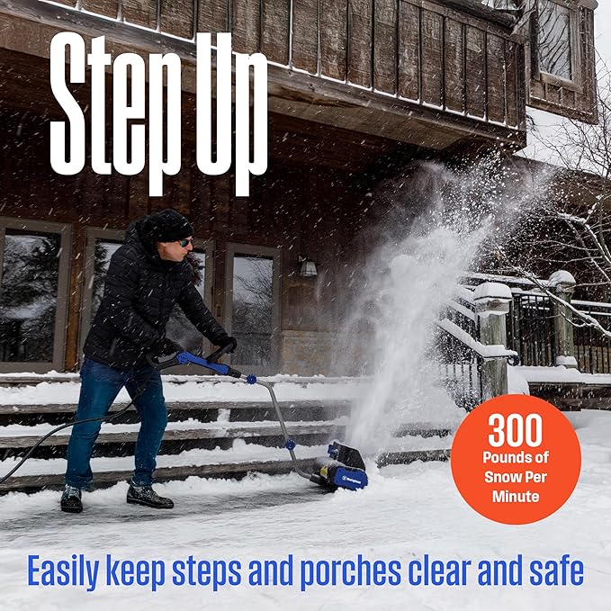 Westinghouse WSnow11S AC Corded Electric Snow Shovel, 11-inches Wide with 20 ft. Throwing Distance, Plows 300 lbs/min for Driveway/Steps/Sidewalk/Porch