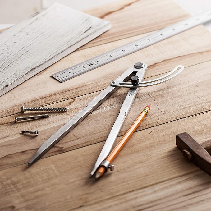 Mr. Pen- Professional Compass for Woodworking, 8 Inch Compass with Wing
