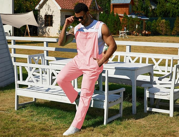 Overalls for Men Fashion Coveralls Work Utility Denim Women Bib Jumpsuit with Pockets