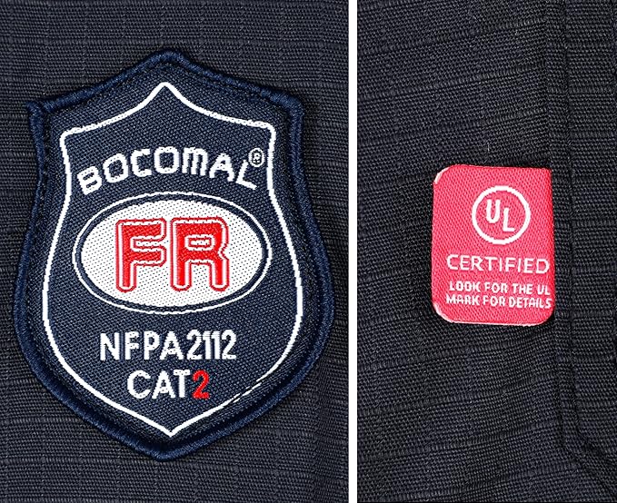 BOCOMAL FR Coverall High Visibility 6oz Lightweight Rip-Stop Flame Resistant/Fire Retardant High Vis Coveralls
