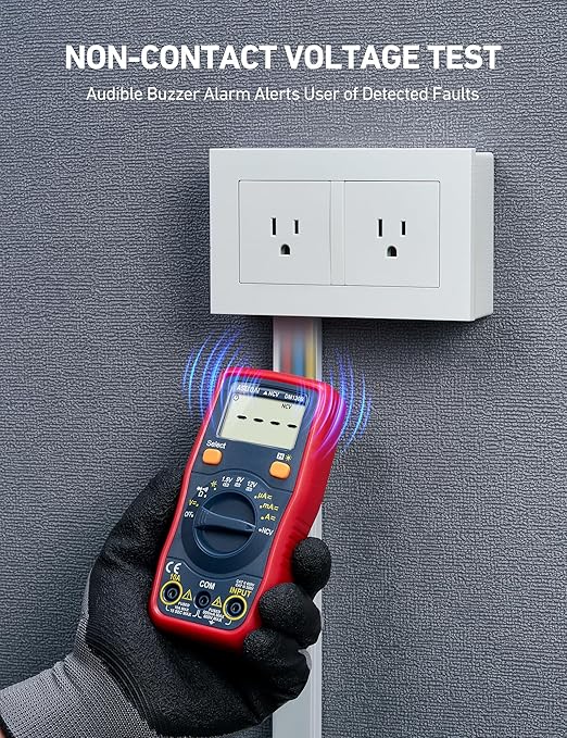 AstroAI Digital Multimeter, Voltmeter 1.5v/9v/12v Battery Voltage Tester Auto-Ranging/Ohmmeter/DMM with NCV Function, Accurately Measures Voltage Current Amp Resistance Capacitance