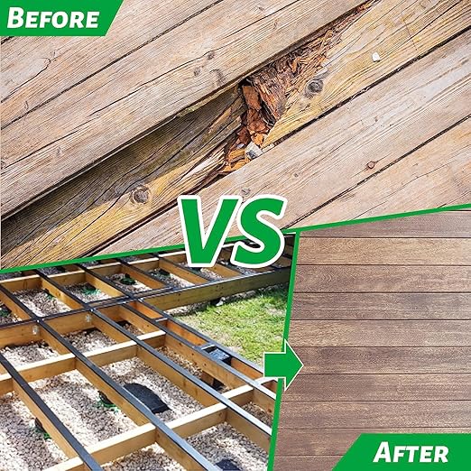 Deck Joist Tape 2'' x 50' Flashing for Decking and Beams - Butyl Tape for Building Joists (6 Rolls)