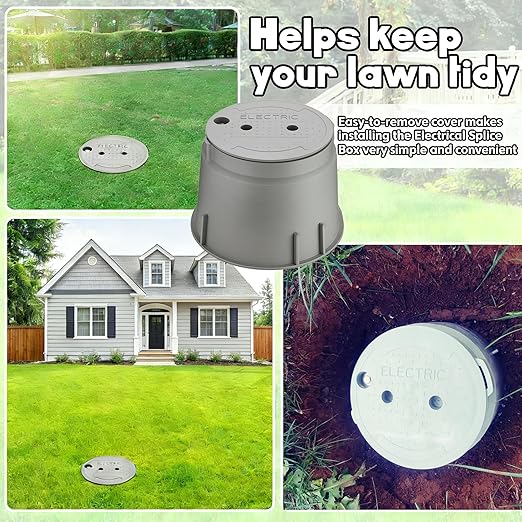(1 Pack) eflyefly10 Inch Underground Electrical Junction Box In Ground Splice Box