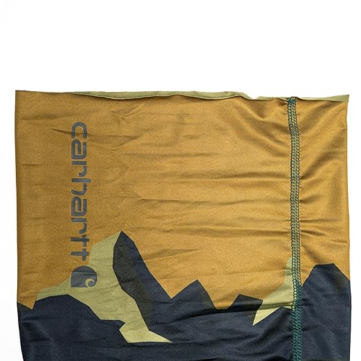 Carhartt Unisex-Adult Force UPF Lightweight Neck Gaiter, Mountain Print-Fennel/Hunt Club, One Size