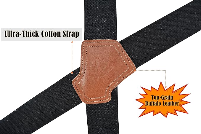 WELKINLAND Lightweight Tool belt suspenders, Leather tools bag suspenders,Suspender for tool belt, Tool belt suspenders for men,Tool bags suspenders