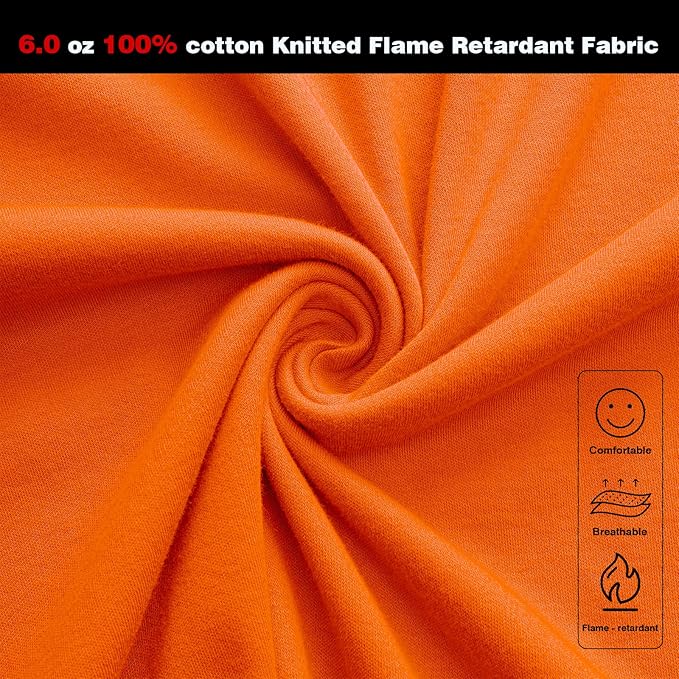FR Shirt 6 oz Hi Vis Fire Resistant Flame Resistant Shirts for Men,Welding Shirt Cotton CAT2 Long-Sleeved Shirts