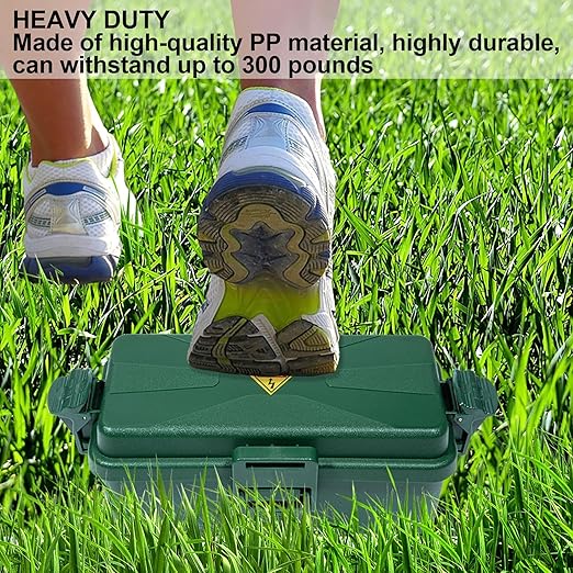 Outdoor Electrical Box Waterproof IP54 Extension Cord Cover(Inner 6.5 x 3.5 x 2.2inch) Wall-Hangable Box for Plug, Halloween, Christmas String Lights, Weatherproof Connection (1 PCS Green)