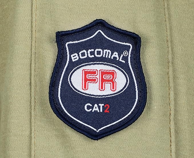 BOCOMAL FR Shirts 5.5oz Light Weight Henley and Short Sleeve Flame Resistant/Fire Retardant Clothing Shirt