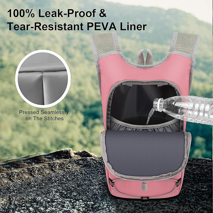 Hydration Backpack - Lightweight Water Backpack with 2L Water Bladder Bag, Running Hydration Vest Backpack for Men Women, Hydration Pack for Hiking, Cycling, Climbing MIYCOO
