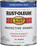 Rust-Oleum 7727502 Stops Rust Brush On Paint, Quart, Gloss Royal Blue, (Pack of 1)