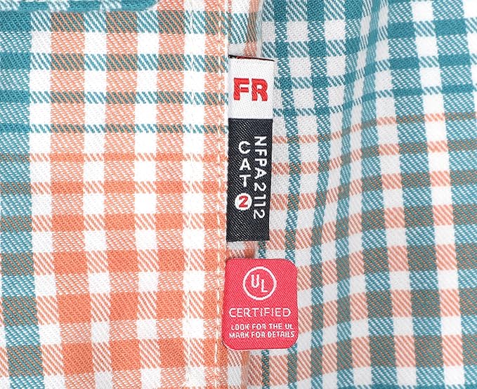 BOCOMAL FR Shirts for Men Snaps Down 7.5oz Water Repellent Fire Resistant Welding Jackets-NFPA2112 CAT2