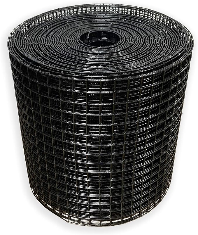 Bird Barrier Wire Mesh Screen for Solar Panel Protection 50’ X 8” X 1/2” Black PVC Coated, Protect Your Solar Panels - Fastener Clips Sold Separately