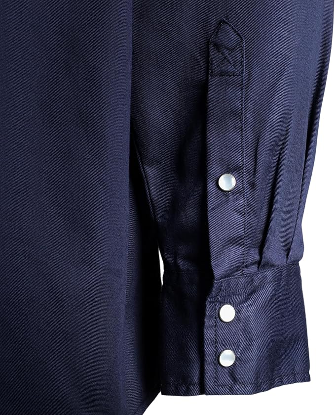 VATRENUS FR Shirts for Men 6.5oz Button Down Flame Resistant 100% Cotton Men's Pre-Washed Fire Retardant Work Shirt