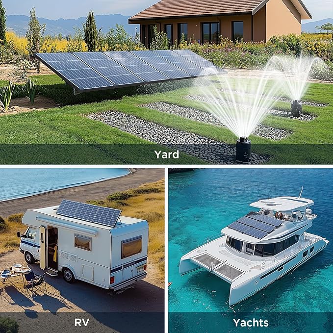50 Watt Solar Panel,N-Type 16BB Solar Panel 50W for 12V Battery,25% High Efficiency Monocrystalline PV Module IP68 Waterproof for RV Camper Marine Rooftop Off-Grid Systems (Black)