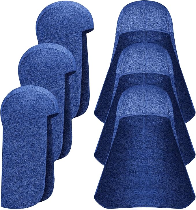 Sintege 6 Pieces Hard Hat Sun Shade Cooling Skull Cap Sun Neck Protector Quick Dry Neck Shade for Women Men
