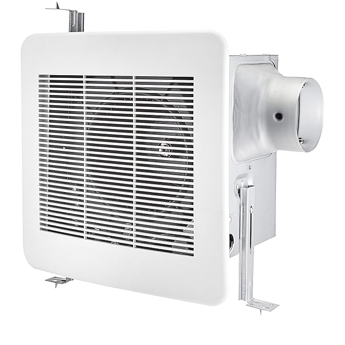 Amazon Basics AB-BV100 Bathroom Exhaust Fan, 110 CFM, 1.0 Sone, Ultra Quiet Operation, ENERGY STAR Certified, White