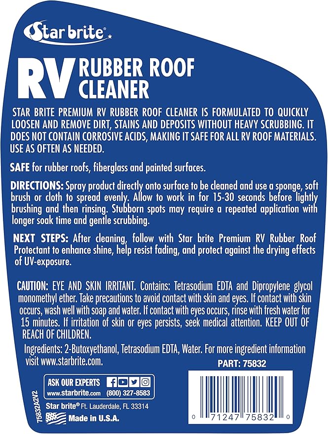 STAR BRITE Premium RV Rubber Roof Cleaner - 32 OZ (075832)