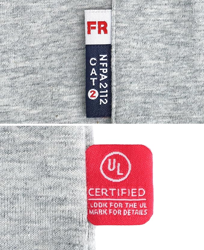 BOCOMAL FR Shirts Heather Series 6oz Flame Resistant T Shirt NFPA2112 CAT2 Fire Retardant Crew Work Shirt