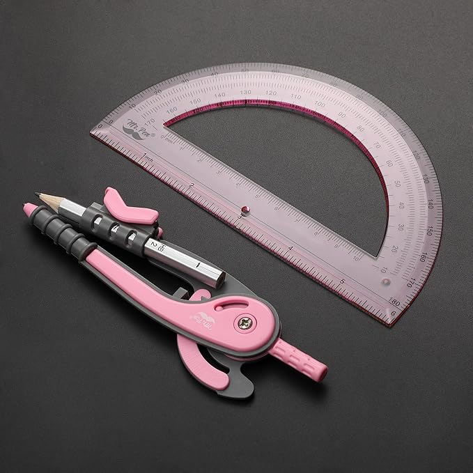 Mr. Pen- Compass and Protractor Set, Math Compass for Geometry and Drawing