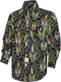 BOCOMAL FR Shirts for Men Printed Plaid Flame Resistant Clothing 6.5oz Cotton Button Up Welding Shirts NFPA2112 CAT2