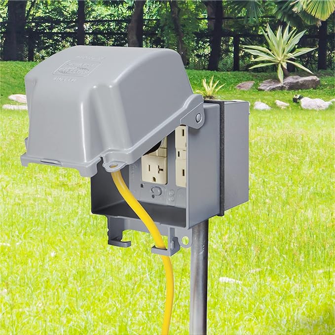 TAYMAC MX7200 RaynGuard Extra Duty Metal Weatherproof in-Use Cover, 2-Gang, Gray