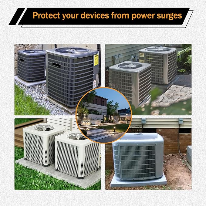 120/240 VAC Universal HVAC Surge Protective Device - Comprehensive Surge Protection,Protector with TPMOV Technology for AG3000,Waterproof Enclosure,Lightning Protection