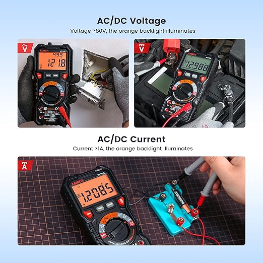 KAIWEETS HT118E Digital Multimeter TRMS 20000 Counts with Higher Resolution Auto-Ranging Voltmeter Accurately Measures Voltage Current Resistance Diodes Continuity Duty-Cycle Capacitance Temperature