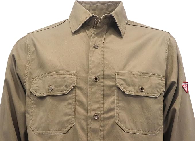TICOMELA FR Shirts for Men Flame Resistant/Fire Retardant Shirt NFPA2112 7.5oz Men's Welding Shirt