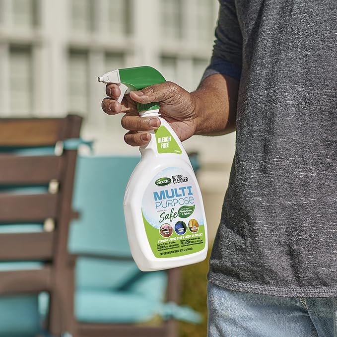 Scotts Outdoor Cleaner Multi Purpose Formula: Ready-to-Use, Bleach-Free, Use on Decks, Siding, Stone and Patio Furniture, 32 oz.
