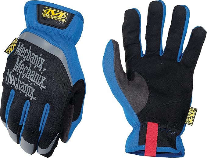 Mechanix Wear FastFit Work Gloves - Anti-Slip & Abrasion Resistant Heavy Duty Gloves - Touchscreen Compatible - Vibration Damping - Multipurpose Use - XX-Large - Blue
