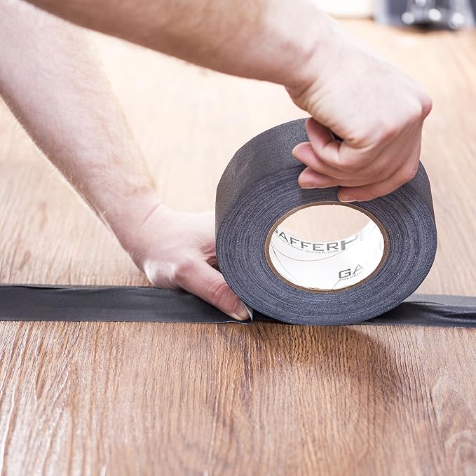 Gaffer Power Proudly Made in The USA, Real Professional Grade Gaffer Tape, Heavy Duty Gaffers Tape, Non-Reflective, Multipurpose. 2 Inches x 30 Yards, Black (Case of 24)