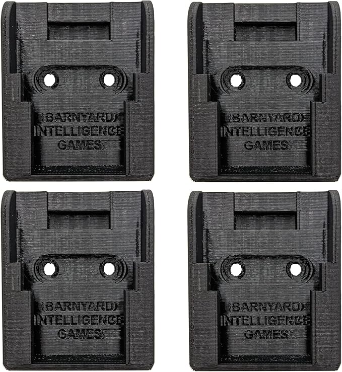 Barnyard Intel Battery Holder and Cover for Dewalt 20V Max (4-Pack Black)