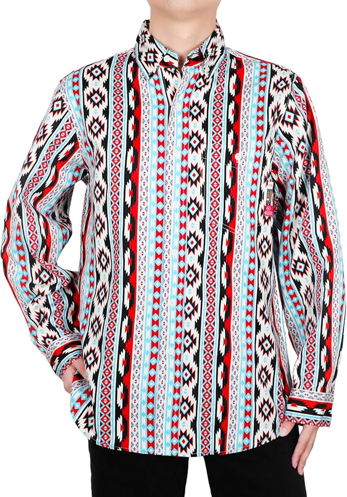 KONRECO FR Shirts for Men 100% Cotton 6.5oz Fire Resistant Lightweight Men's Plaid Work Shirts