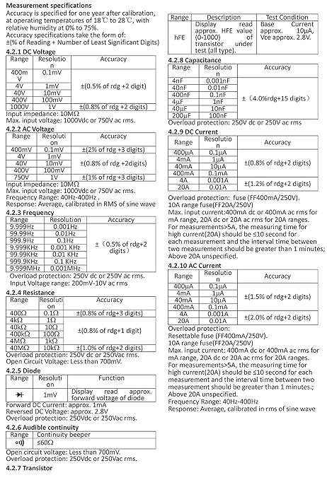 Tekpower TP8268 AC DC Auto/Manual Range Digital Multimeter with NCV Feature