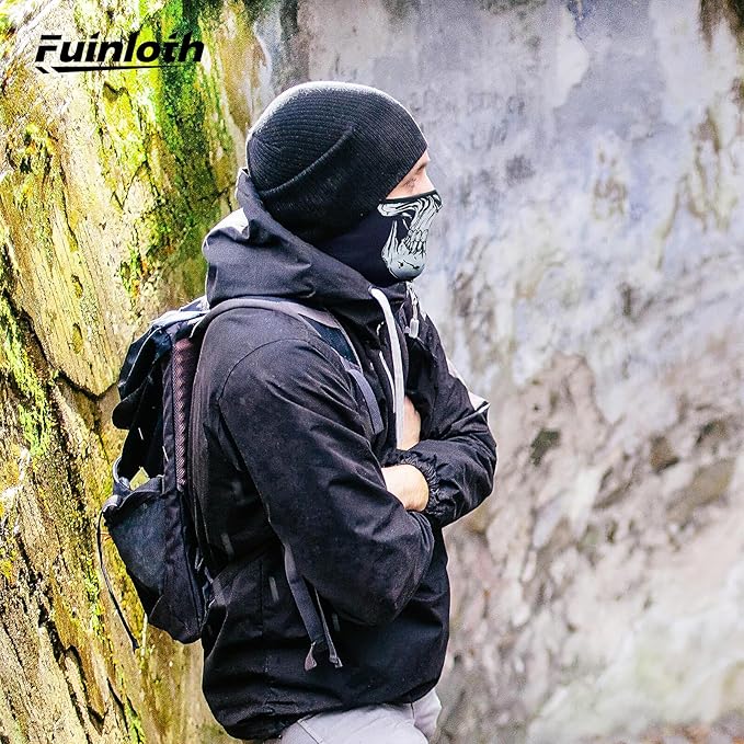 Fuinloth Balaclava Ski Mask, Motorcycle Cold Winter Scarf Windproof Warmth Neck Gaiter for Men/Women