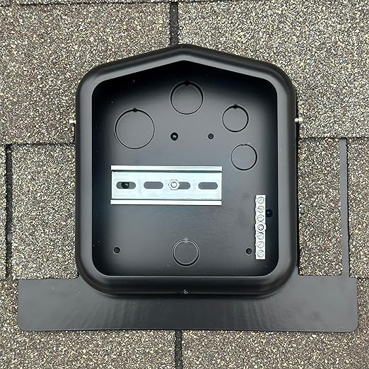 SolaDeck 0599B UL50 Type 3R Roof Mount PV Junction Box in Black