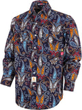BOCOMAL FR Shirts for Men Printed Plaid Flame Resistant Clothing 6.5oz Cotton Button Up Welding Shirts NFPA2112 CAT2