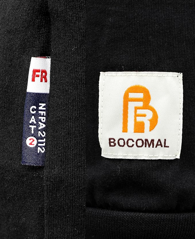 BOCOMAL FR Hi-Vis Shirts 6oz Lightweight High Visibility Reflective Flame Resistant/Fire Retardant Shirt Men's Safety Shirts
