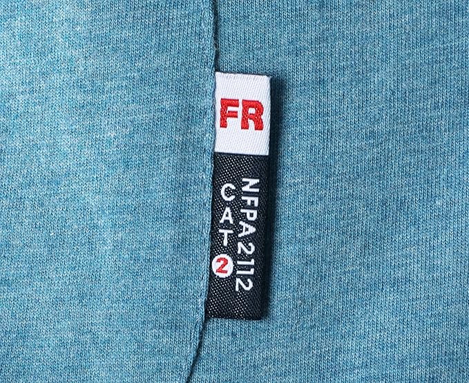 BOCOMAL FR Shirts 6oz Lightweight Flame Resistant Long Sleeve Henley Shirt Fire Retardant Workwear NFPA2112 CAT2