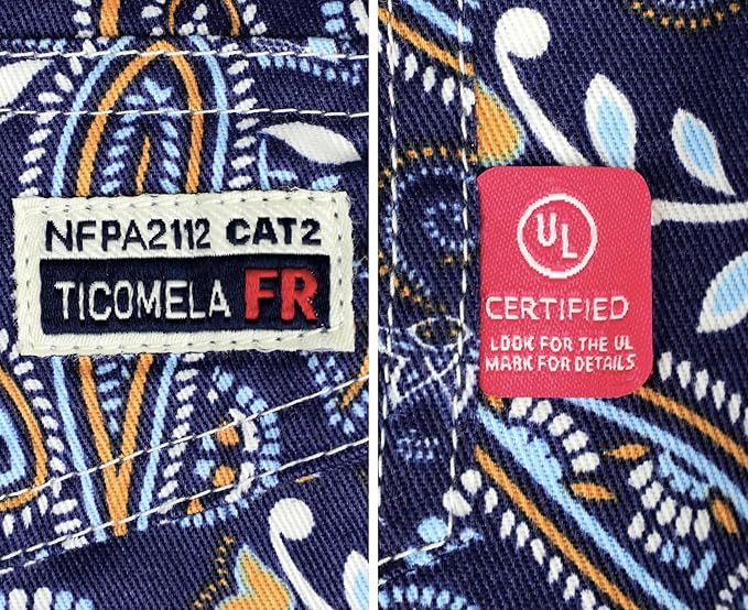 TICOMELA FR Shirt for Men Flame Resistant Shirts 6.5oz Light Weight Plaid Men's Fire Retardant Shirts