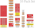 55 Pack Premium Solar PV System Labels -Serial 2 - UV Resistant Solar PV Stickers Photovoltaic System Warning Durable UV Ink-Printed PV Label for Electrical Panel Installer Kits