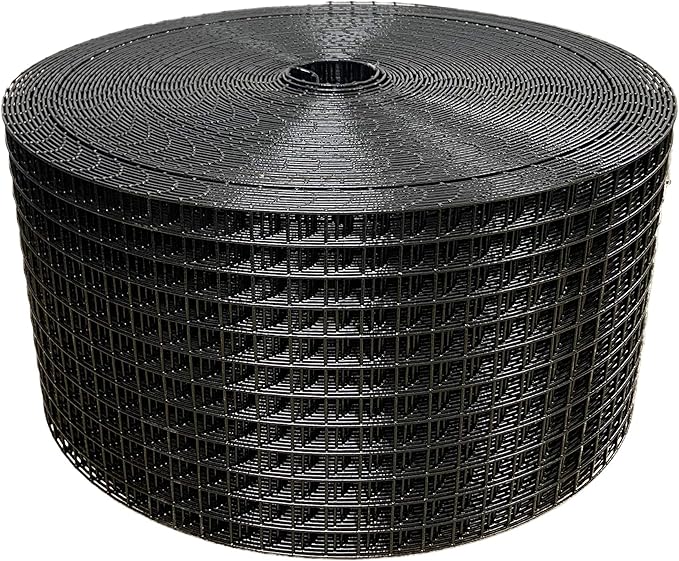 Bird Barrier Wire Mesh Screen for Solar Panel Protection 100’ X 6” X 1/2” Black PVC Coated, Protect Your Solar Panels - Fastener Clips Sold Separately