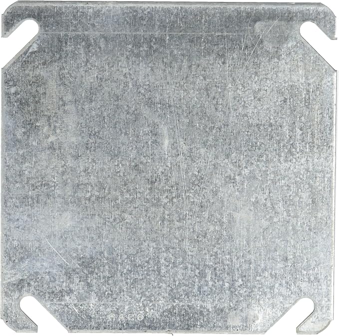 Raco Hubbell-Raco 8752-5 Flat Blank Square Cover, 4-Inch